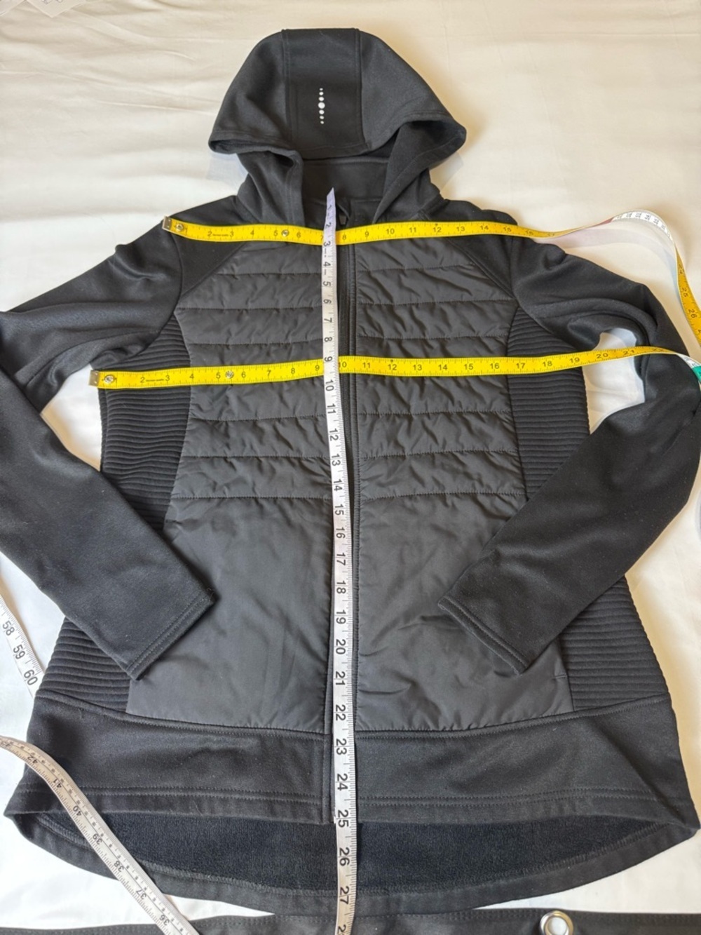 Tuff Athletics Primaloft Puffer Jacket Womens M Lightweight Hooded Black - Picture 11 of 15
